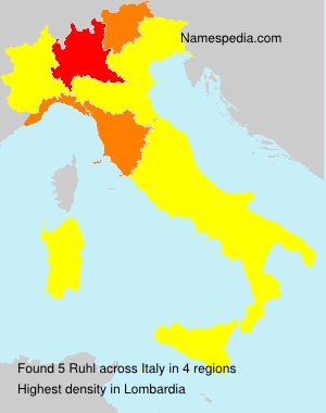 Surname Ruhl in Italy Surname Ruhl in Italy