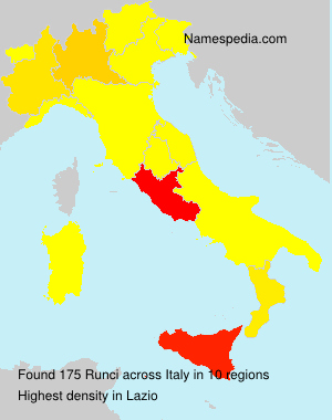 Surname Runci in Italy Surname Runci in Italy