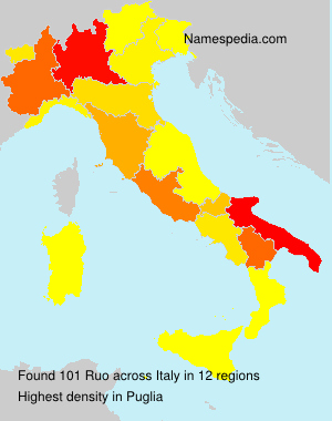 Surname Ruo in Italy Surname Ruo in Italy