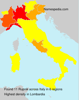 Surname Rupnik in Italy Surname Rupnik in Italy
