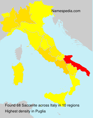 Surname Saccente in Italy Surname Saccente in Italy