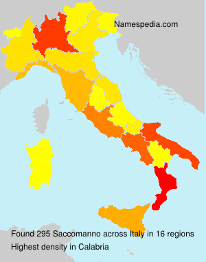 Surname Saccomanno in Italy Surname Saccomanno in Italy