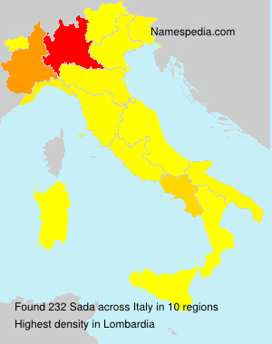 Surname Sada in Italy Surname Sada in Italy