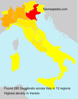 Surname Saggiorato in Italy Surname Saggiorato in Italy