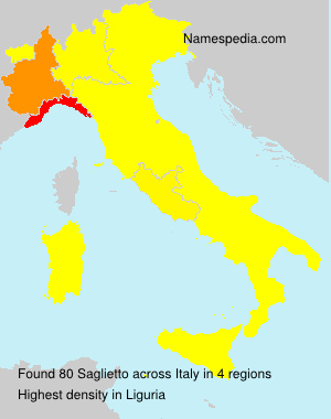 Surname Saglietto in Italy Surname Saglietto in Italy