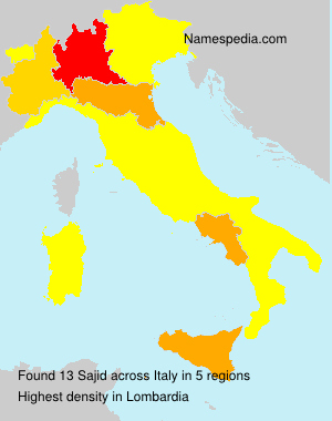 Surname Sajid in Italy Surname Sajid in Italy