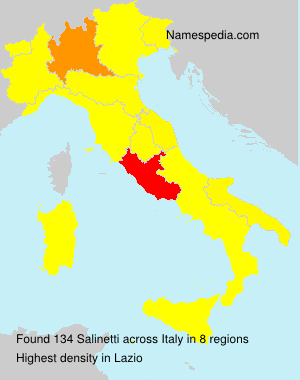 Surname Salinetti in Italy Surname Salinetti in Italy