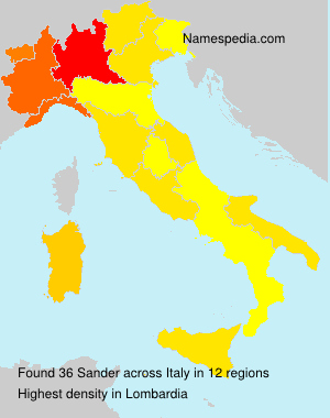 Surname Sander in Italy Surname Sander in Italy