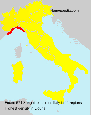 Surname Sanguineti in Italy Surname Sanguineti in Italy