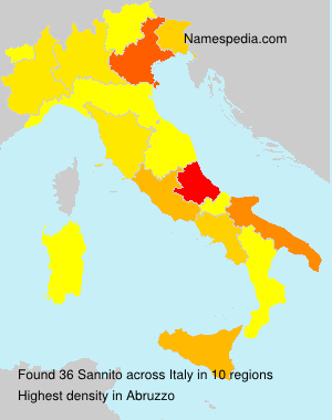 Surname Sannito in Italy Surname Sannito in Italy
