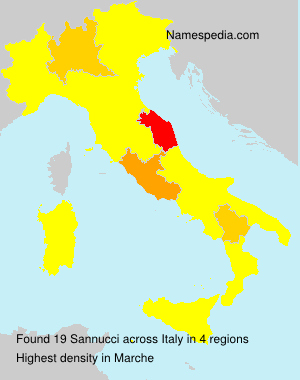 Surname Sannucci in Italy Surname Sannucci in Italy