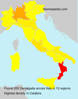 Surname Santagada in Italy Surname Santagada in Italy
