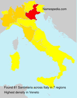 Surname Santimaria in Italy Surname Santimaria in Italy