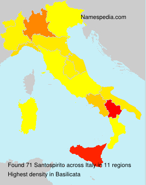 Surname Santospirito in Italy Surname Santospirito in Italy