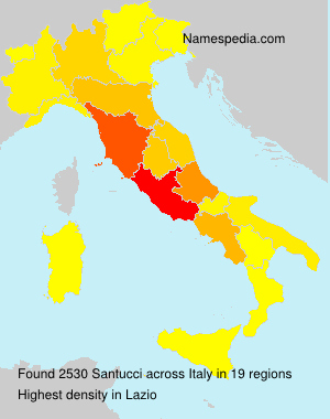 Surname Santucci in Italy Surname Santucci in Italy