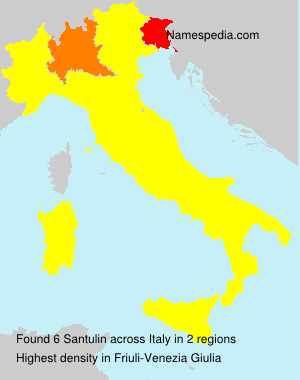 Surname Santulin in Italy Surname Santulin in Italy