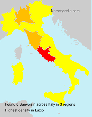 Surname Sanvoisin in Italy Surname Sanvoisin in Italy