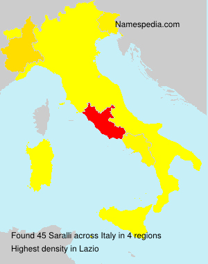 Surname Saralli in Italy Surname Saralli in Italy