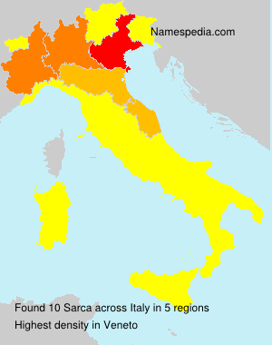 Surname Sarca in Italy Surname Sarca in Italy