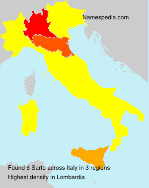 Surname Sarfo in Italy Surname Sarfo in Italy