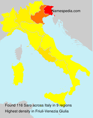 Surname Saro in Italy Surname Saro in Italy