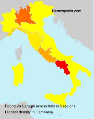 Surname Sarogni in Italy Surname Sarogni in Italy