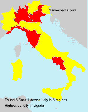 Surname Sasaki in Italy Surname Sasaki in Italy