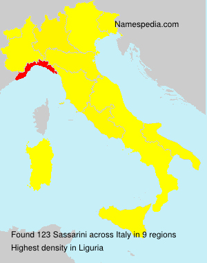 Surname Sassarini in Italy Surname Sassarini in Italy