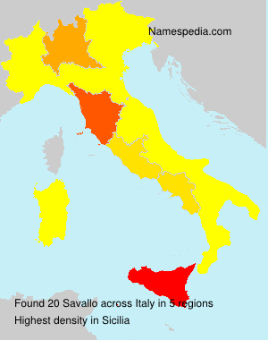 Surname Savallo in Italy Surname Savallo in Italy