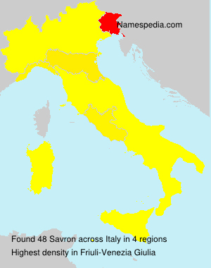 Surname Savron in Italy Surname Savron in Italy