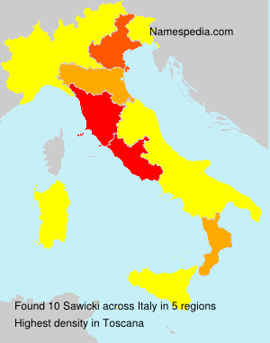 Surname Sawicki in Italy Surname Sawicki in Italy