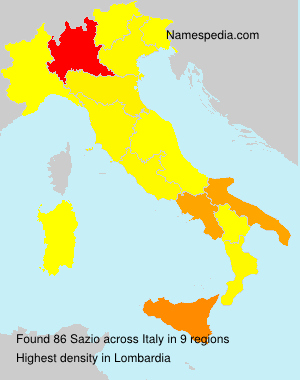 Surname Sazio in Italy Surname Sazio in Italy