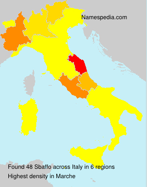Surname Sbaffo in Italy Surname Sbaffo in Italy