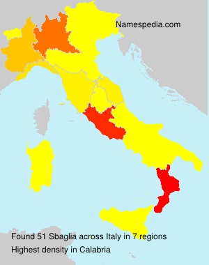 Surname Sbaglia in Italy