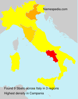 Surname Sbailo in Italy