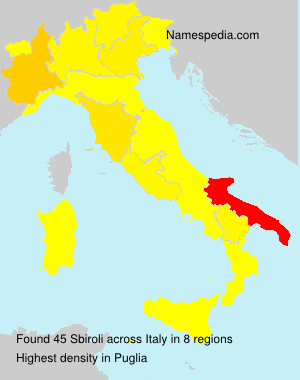Surname Sbiroli in Italy
