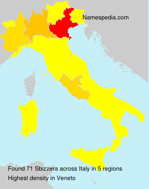 Surname Sbizzera in Italy