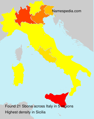 Surname Sbona in Italy Surname Sbona in Italy