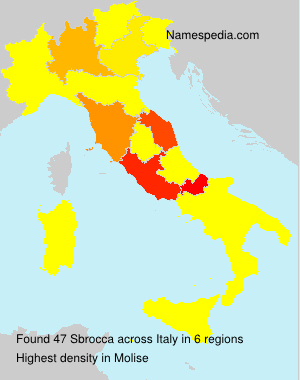 Surname Sbrocca in Italy Surname Sbrocca in Italy