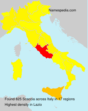 Surname Scaccia in Italy Surname Scaccia in Italy