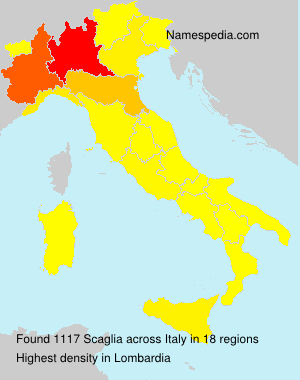 Surname Scaglia in Italy Surname Scaglia in Italy