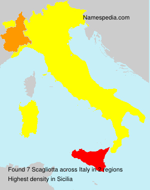 Surname Scagliotta in Italy Surname Scagliotta in Italy