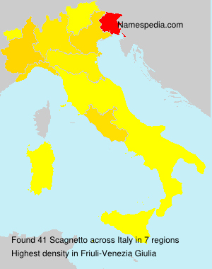 Surname Scagnetto in Italy Surname Scagnetto in Italy