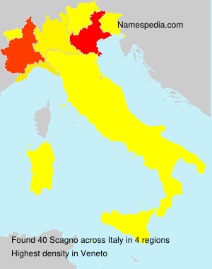 Surname Scagno in Italy Surname Scagno in Italy