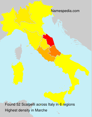 Surname Scalpelli in Italy Surname Scalpelli in Italy