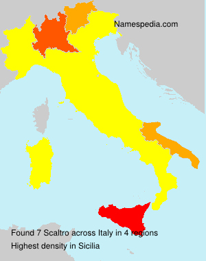Surname Scaltro in Italy Surname Scaltro in Italy