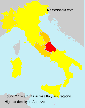 Surname Scamuffa in Italy Surname Scamuffa in Italy