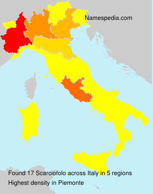 Surname Scarciofolo in Italy Surname Scarciofolo in Italy