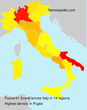 Surname Scardi in Italy Surname Scardi in Italy