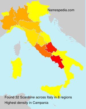 Surname Scardone in Italy Surname Scardone in Italy